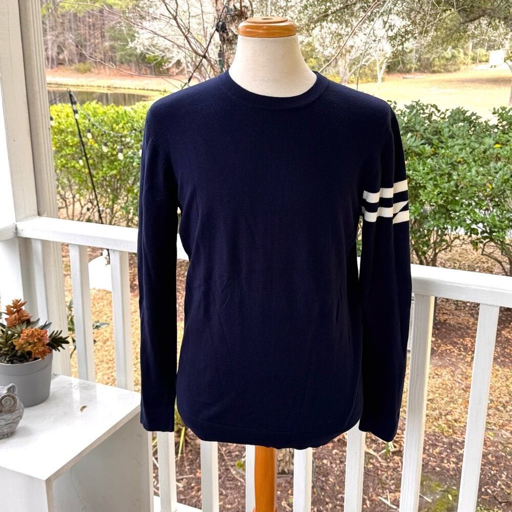 Loft 604 Navy Crew Neck Sweater. Medium.